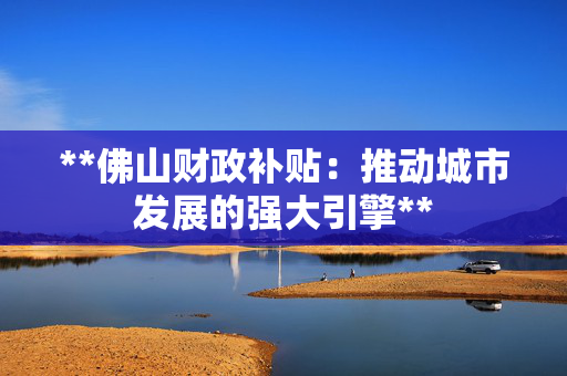 **佛山财政补贴：推动城市发展的强大引擎**