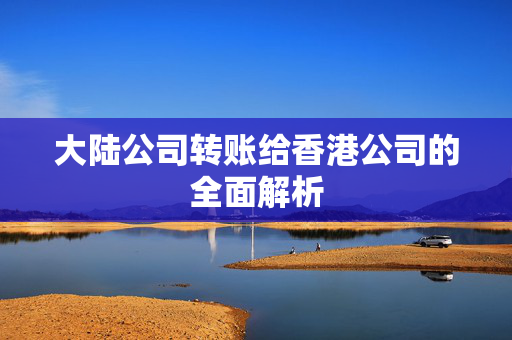 大陆公司转账给香港公司的全面解析