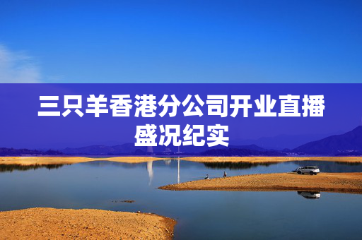 三只羊香港分公司开业直播盛况纪实