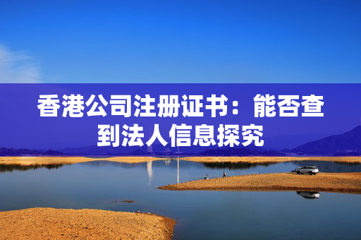 香港公司注册证书：能否查到法人信息探究
