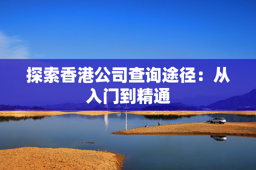 探索香港公司查询途径：从入门到精通
