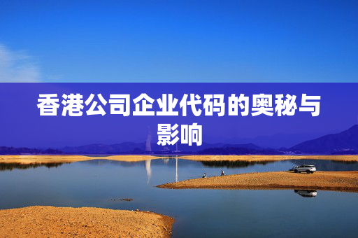 香港公司企业代码的奥秘与影响