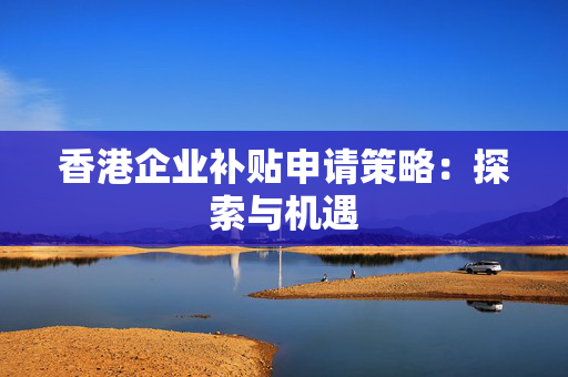 香港企业补贴申请策略：探索与机遇