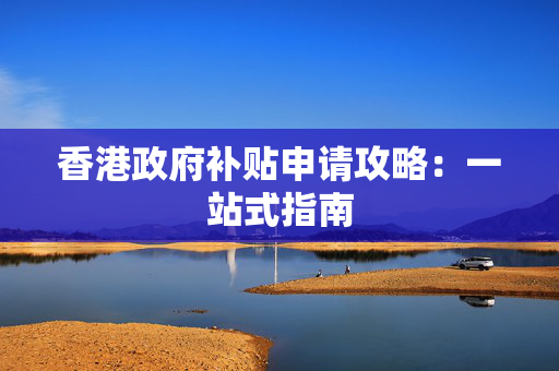 香港政府补贴申请攻略：一站式指南
