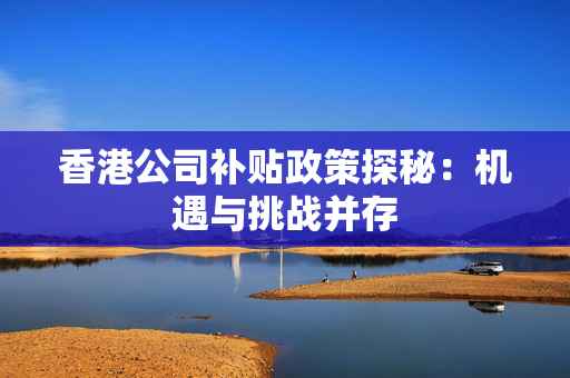 香港公司补贴政策探秘：机遇与挑战并存